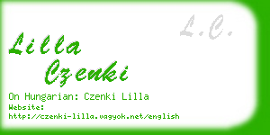 lilla czenki business card